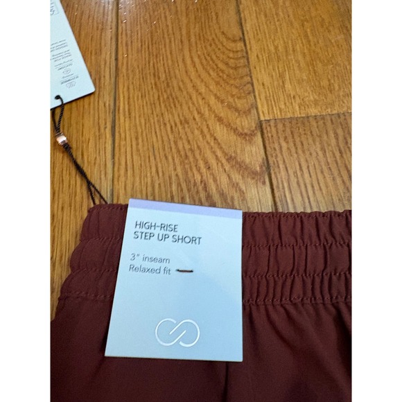 CALIA Womens Step Up Short Red Brown Layered Athletic Running Shorts WAX15219 S - Picture 12 of 12
